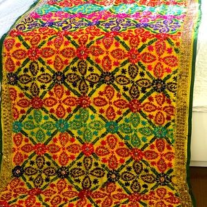 Beautiful phulkari work pakistani dupatta